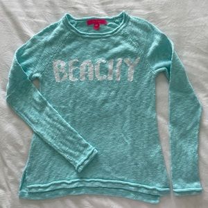 Lilly Pulitzer Danette Sweater XXS BEACHY Sea Glass Aqua